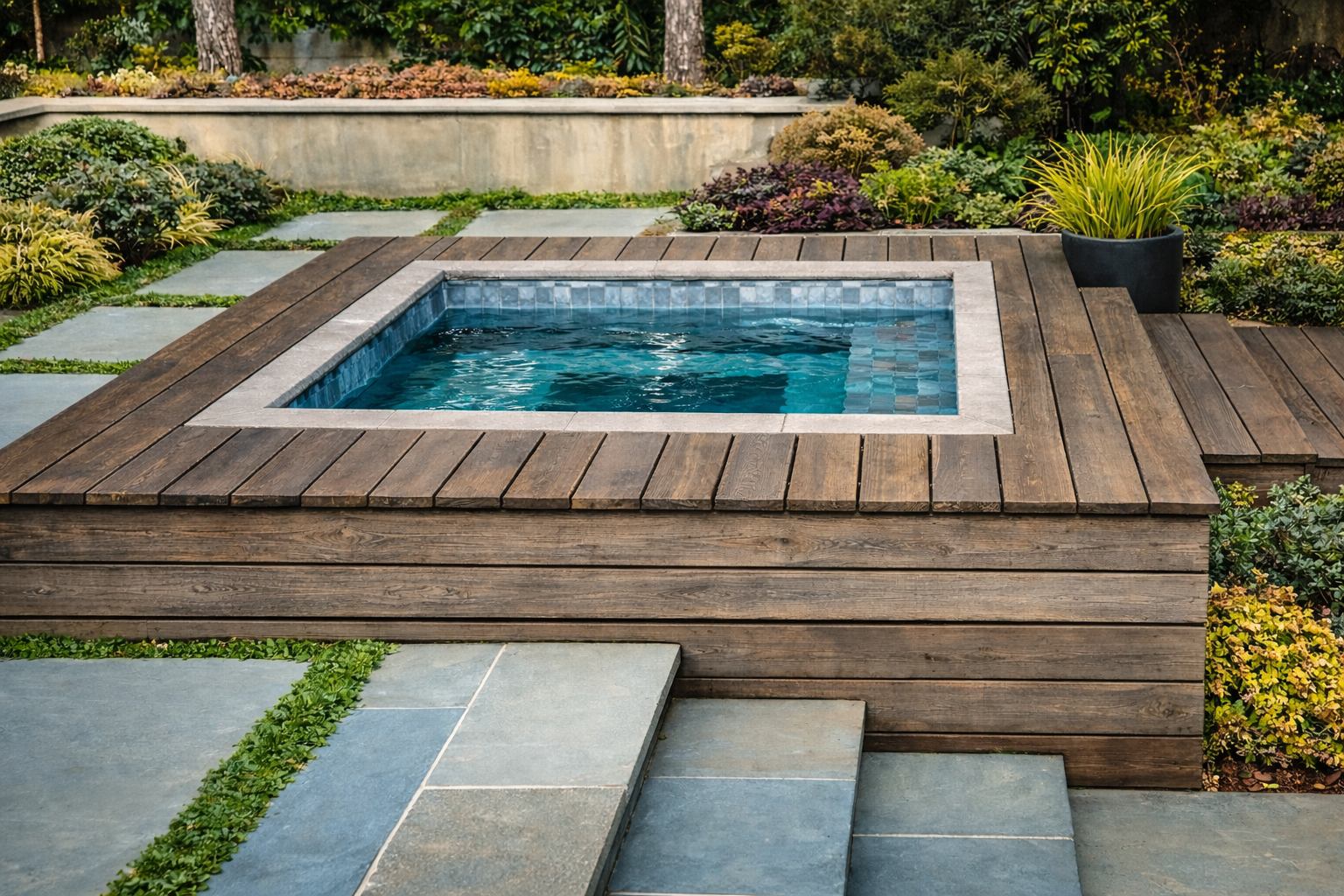 Integración de jacuzzi exterior